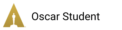 Logo dorado de los Student Academy Awards (Oscar estudiantil)